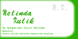 melinda kulik business card